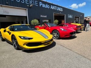 Lire la suite à propos de l’article Pour les passionnés : Le club Rouge Passion Auvergne avait amené une vingtaine de Ferrari à Villerest